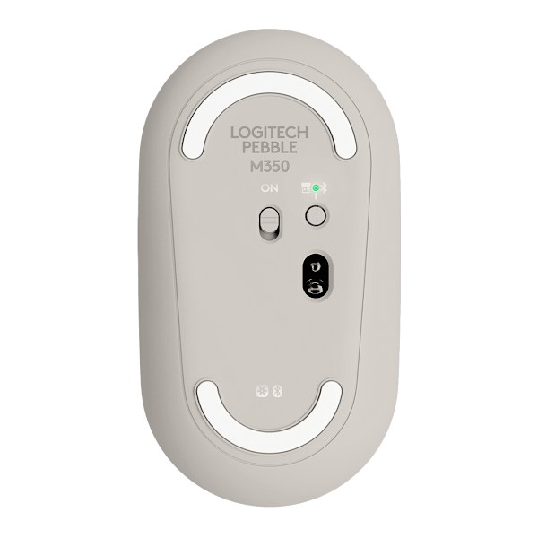 LOGITECH Pebble M350 Grey Bluetooth USB 1000 DPI office mouse grå