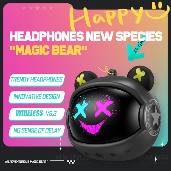 ONIKUMA T20 Black Earbuds TWS Bluetooth-hörlurar för iPhone och Android svart