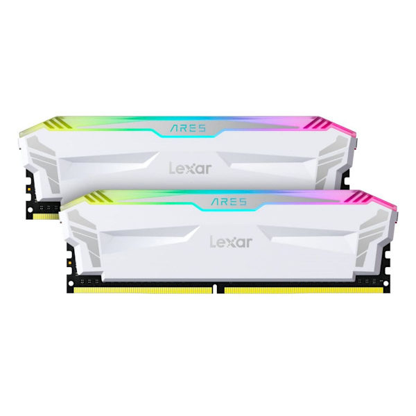 Lexar ARES 32G(16GX2) 7200Mhz Hynix RGB Belyst Dual Memory Stick Kit Vit vit