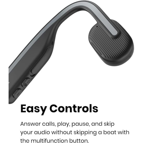 Shokz OpenMove S661 Grå Vattentät Trådlös Bluetooth Ben Ledning Hörlurar grå