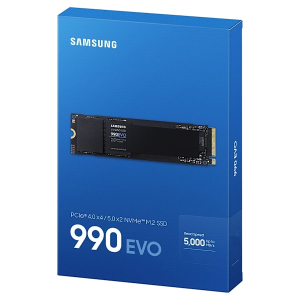 Samsung 990 EVO SSD 2TB M.2 PCIe NVMe svart