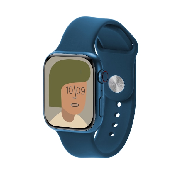 huamei H12 mini 41mm Blå Urtavla Blå Gummiband Smart Klocka blå