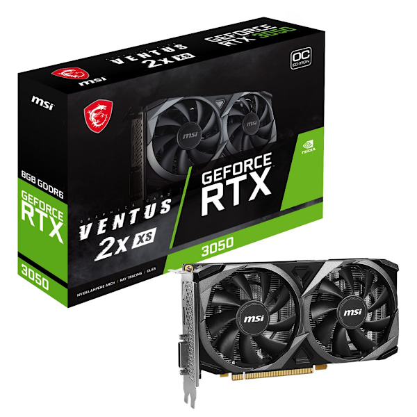 MSI GeForce RTX 3050 VENTUS 2X XS 8G OC svart