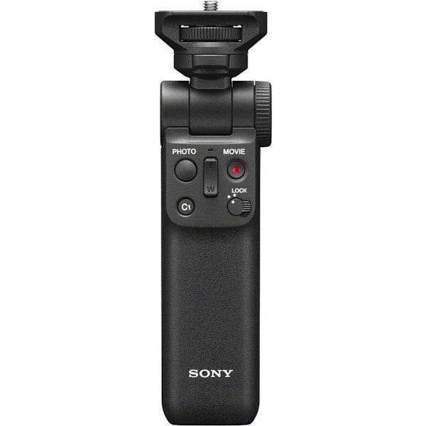 Sony Wireless Bluetooth Shooting Grip and Tripod for still and video, ideal for vlogging (GP-VPT2BT), Black,  3.38 x 3.13 x 8.5 inches svart
