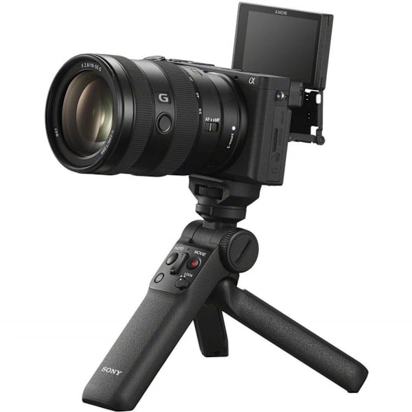 Sony Wireless Bluetooth Shooting Grip and Tripod for still and video, ideal for vlogging (GP-VPT2BT), Black,  3.38 x 3.13 x 8.5 inches svart