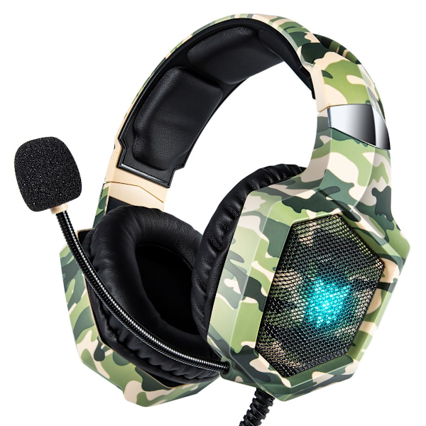 Gaming Headset ONIKUMA K8 Kamouflage Grönt Over-Ear Trådbundet Headset grön