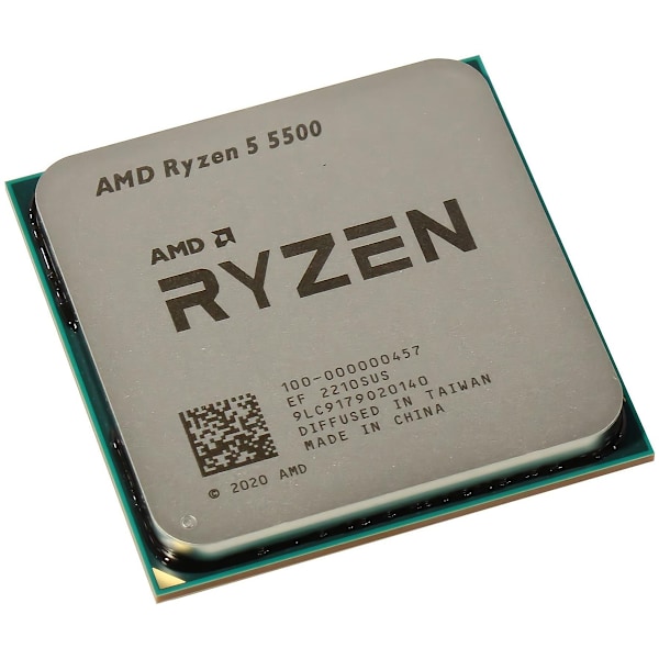 Helt ny AMD Ryzen 5 5500 Tray Processor svart