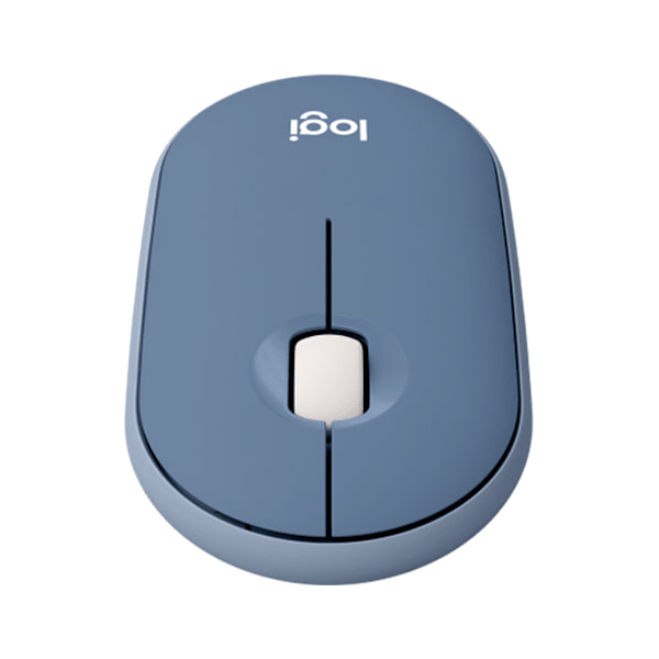 LOGITECH Pebble M350 – blå Bluetooth USB 1000 DPI kontorsmus blå