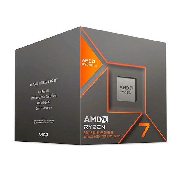 AMD Ryzen 7 8700G-processor - förpackad svart