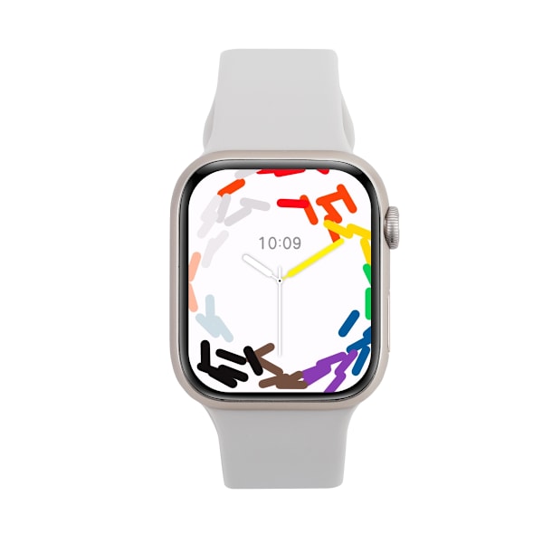 Huamei H13 Pro+ Guld Urtavla Vit Gummiband 45mm Smart Klocka guld