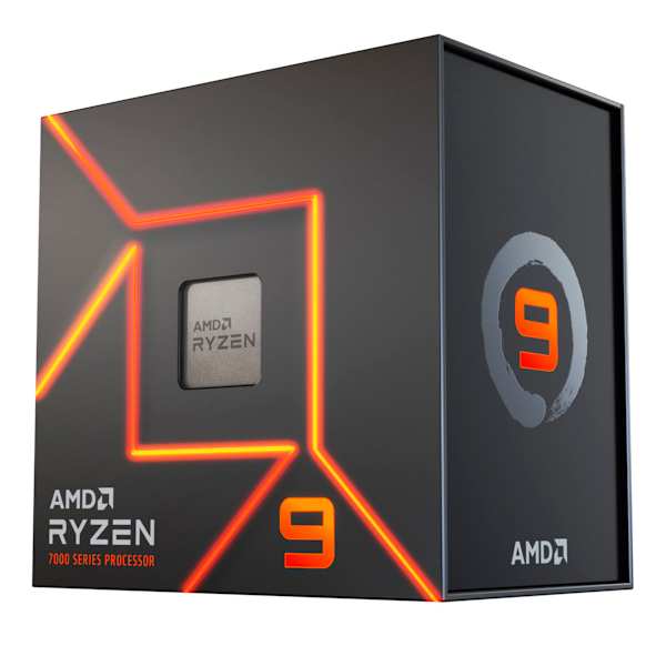 AMD Ryzen 9 7900X-processor - förpackad svart