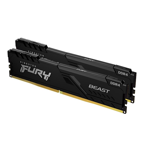 Kingston FURY Beast, 8X2(16) GB DDR4, 3200MHz CL16 Dual Channel Kit svart