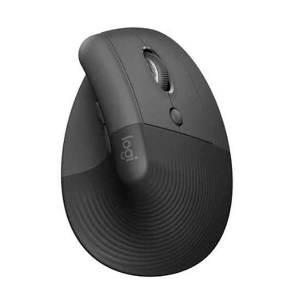 LOGITECH LIFT Vertikal svart Bluetooth USB 4000 DPI kontorsmus med högerhäng svart