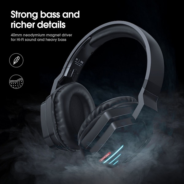 Gaming Headset ONIKUMA B60 Svart TWS Bluetooth Headset svart