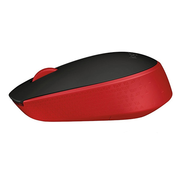 LOGITECH M171 Röd Bluetooth USB 1000 DPI kontorsmus röd