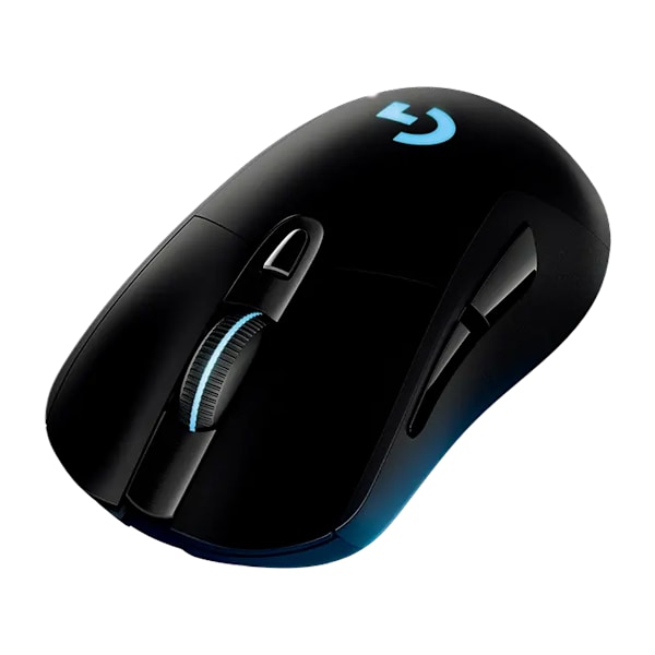 LOGITECH G703 Hero svart trådlös USB 12000 DPI-spelmus för högerhänta svart