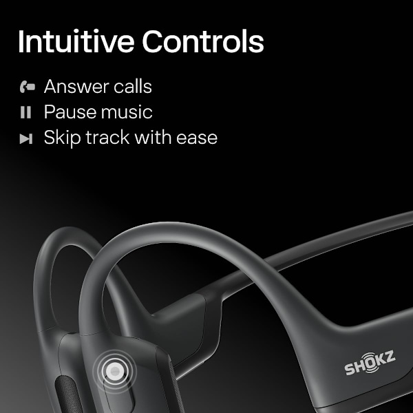 SHOKZ OpenRun Pro - Open-Ear Bluetooth Benledning Sport Hörlurar - Svart svart