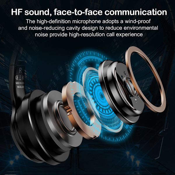 Gaming Headset ONIKUMA B90 Svart Over-Ear TWS Bluetooth Headset svart