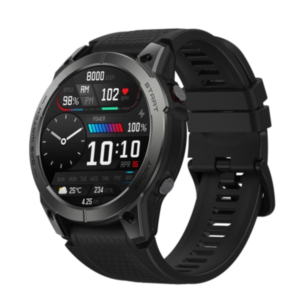 Smartwatch Zeblaze Stratos 3 Urtavla Svart 36mm Rem Gummi Smartwatch svart