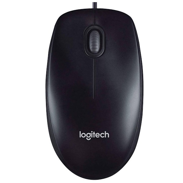 LOGITECH M100R SVART KABELANSLUTEN USB 1000 DPI KONTORSMUS svart