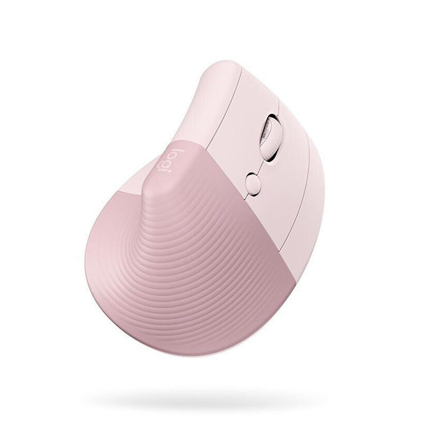 LOGITECH LIFT Vertikal rosa Bluetooth USB 4000 DPI kontorsmus med högerhäng rosa
