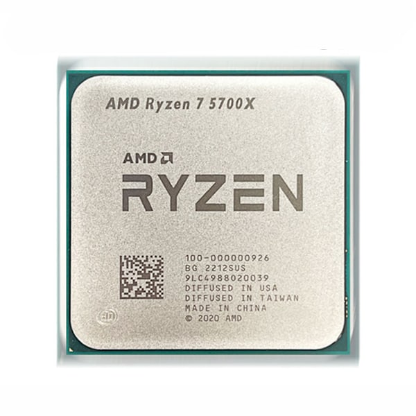 Helt nya AMD Ryzen 7 5700X Tray Processor svart