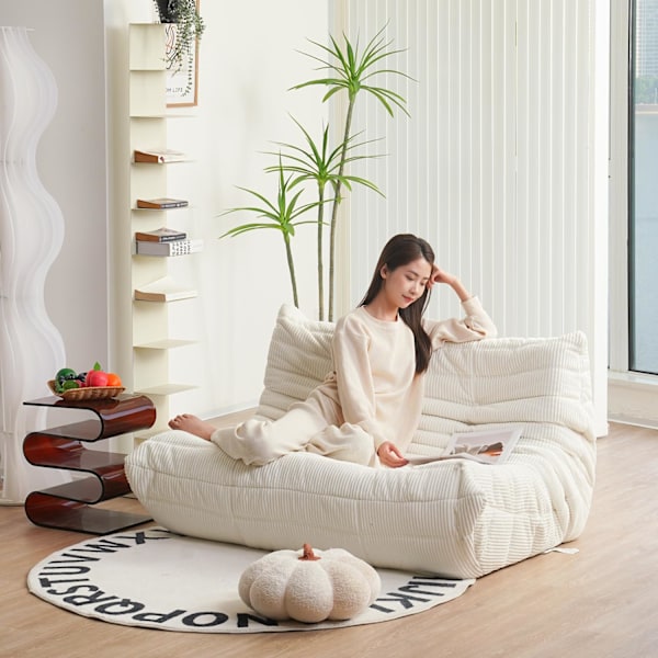 Togo Loveseat - Grå - Ingen montering, Dubbelskikts skumkomfort, Ergonomiskt stöd, Mjuk tygklädsel grå