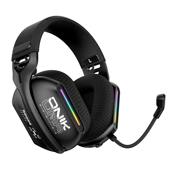 Onikuma GT808 Svart Over-the-Head Tri-Mode Bluetooth Headset svart