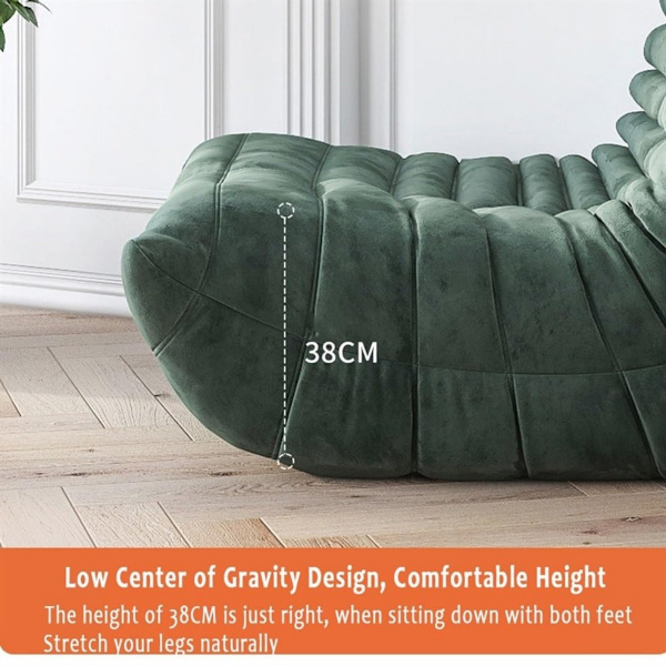 Togo ensitsig soffa - beige - ingen montering, dubbelskikts skum, ergonomisk design, mjuk klädsel vit