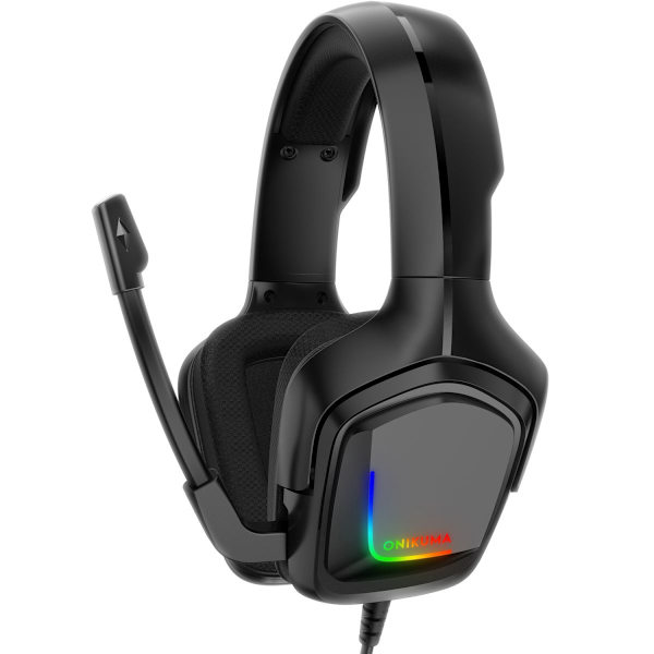 Gaming Headset ONIKUMA K20 Svart Over-Ear Trådbundet Headset svart