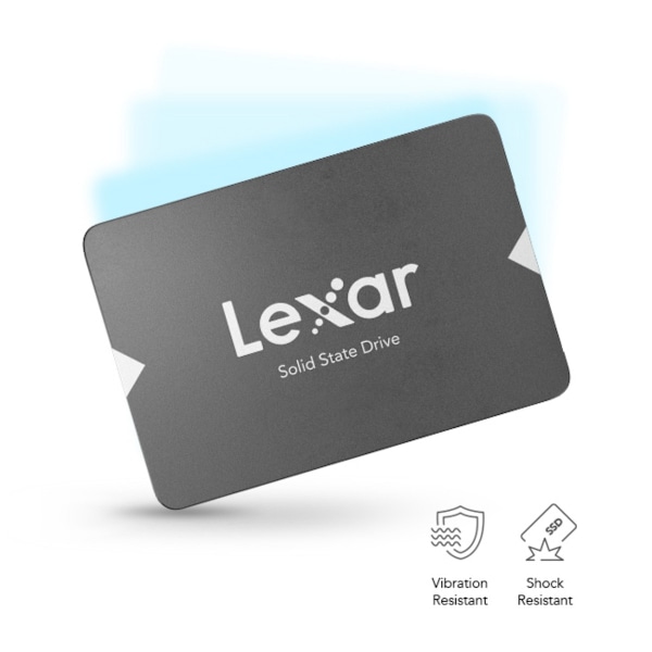 Lexar NS100 2.5" SATA SSD - 2TB (550MB/s) svart