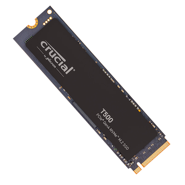 Crucial SSD T500, 2 TB, M.2 2280, PCIe NVMe 4.0 svart