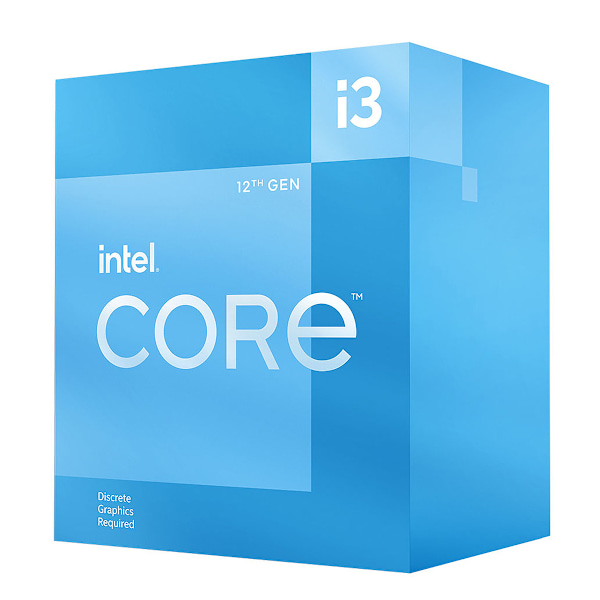 Intel Core i3-12100f-processor - engelsk box svart