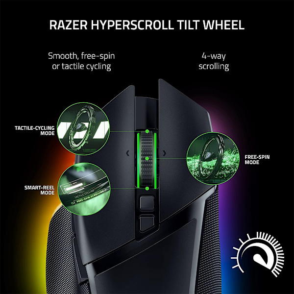 Razer Basilisk V3 Pro Svart Trådlös USB 30000 DPI Spelmus svart