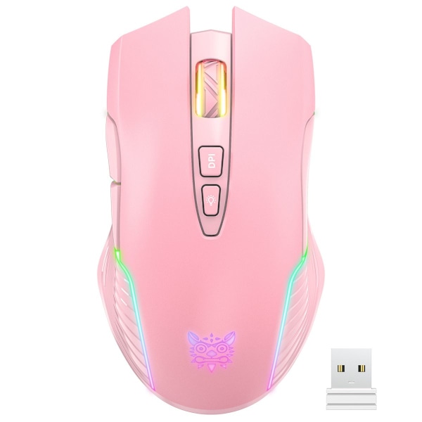 ONIKUMA CW905 Trådlös RGB Rosa Bluetooth USB 3600 DPI Spelmus rosa