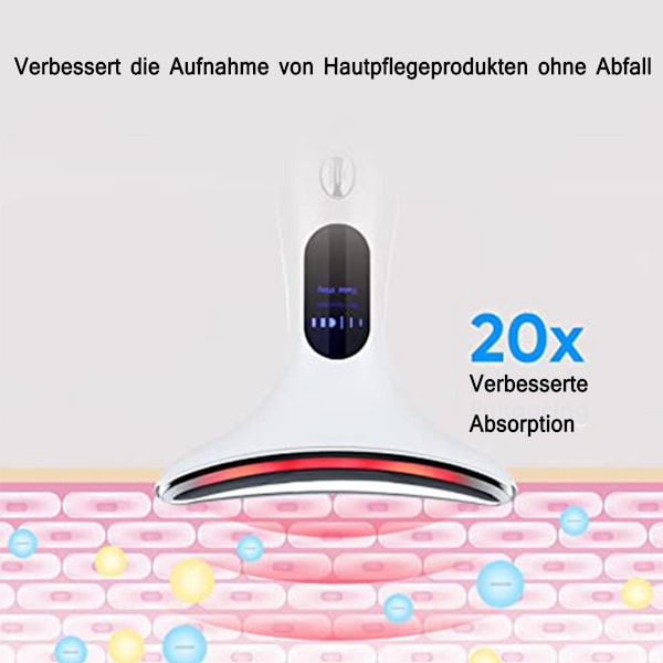 Skönhetsapparater, nackmassage, EMS-mikroström, massageinstrument flerfärgad