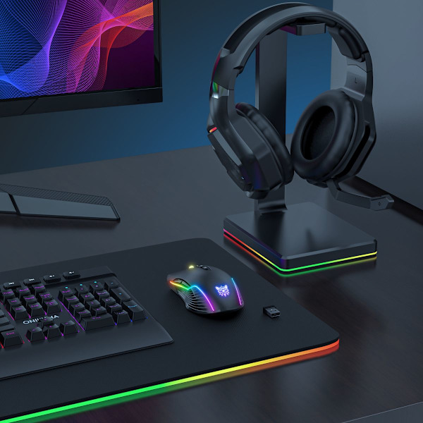 ONIKUMA CW905 Trådlös RGB Svart Bluetooth USB 3600 DPI Spelmus svart