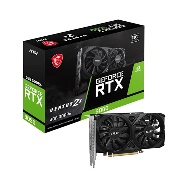 MSI GeForce RTX 3050 Ventus 2X 6G OC svart