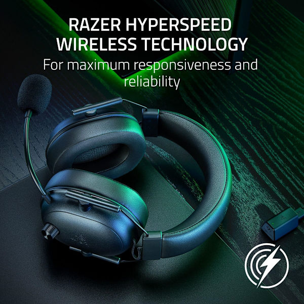 Gaming Headset Razer BlackShark V2 X Hyperspeed Black TWS Bluetooth Headset svart