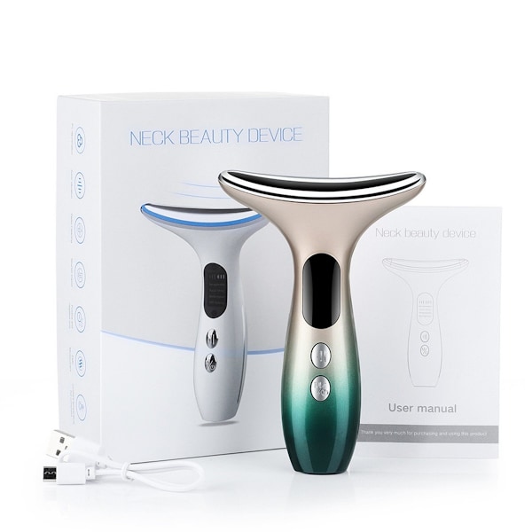 Skönhetsapparater, nackmassage, EMS-mikroström, massageinstrument flerfärgad