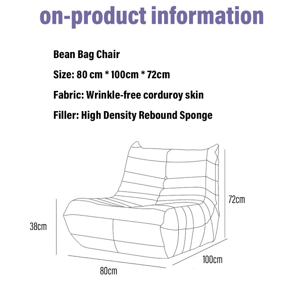 Togo ensitsig soffa - Grön - Ingen montering, Dubbelskikts skum, Ergonomisk design, Soft-Touch klädsel grön