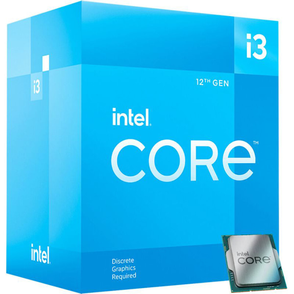 Intel Core i3-12100f-processor - engelsk box svart