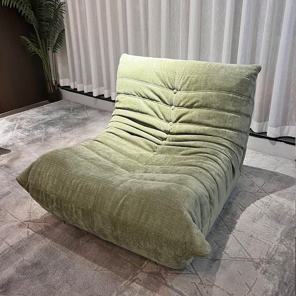 Togo ensitsig soffa - Röd - Ingen montering, dubbelskikts skum, ergonomisk design, mjuk klädsel röd