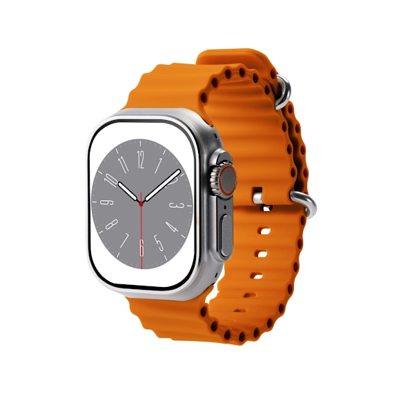 Huamei H13 Ultra+ Grå Urtavla Orange Gummiband 49mm Smart Klocka orange