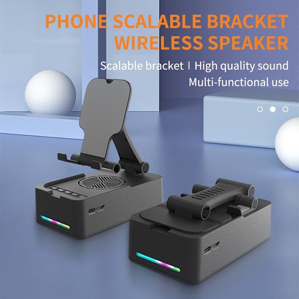 Cyboris T203 Telefonhållare med Bluetooth Högtalare Olivgrön grön