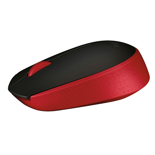LOGITECH M171 Röd Bluetooth USB 1000 DPI kontorsmus röd