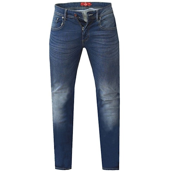 Duke Herr D555 Ambrose Stretch Kingsize Jeans 44XL Mörkblå St Dark Blue Stonewash 44XL