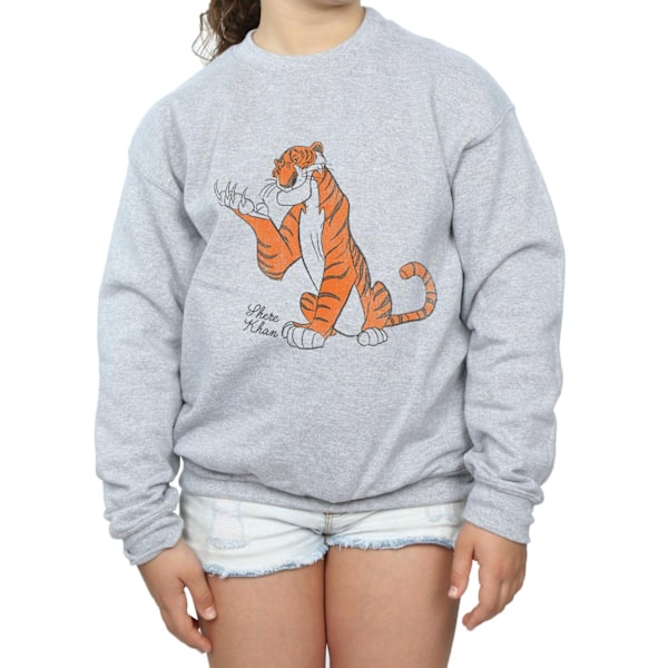 Disney Girls The Jungle Book Classic Shere Khan Sweatshirt 12-1 Sports Grey 12-13 Years