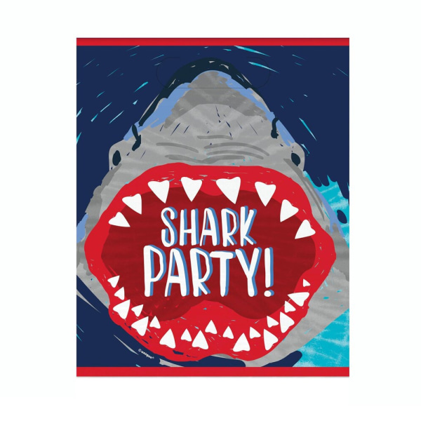 Unika Party Shark Party Bags (Pack med 8) One Size Blå/Grå/Re Blue/Grey/Red One Size