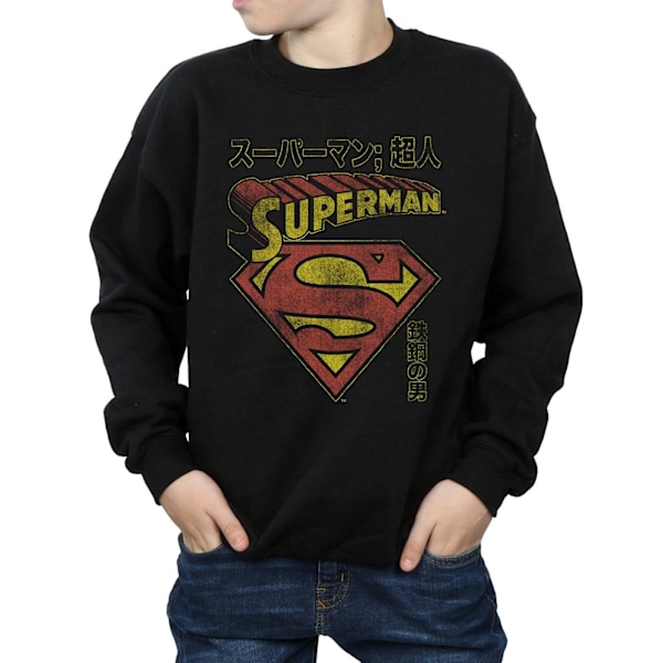 DC Comics Pojkar Superman Shield Sweatshirt 5-6 År Svart Black 5-6 Years